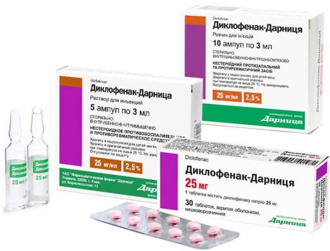 Мазь, свечи, таблетки и уколы диклофенак