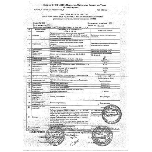 Инструкция по применению уколов антистафилококкового иммуноглобулина человека