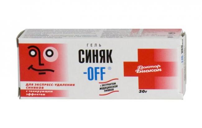 Синяк-офф: гель под глаза, мазь, инструкция по применению