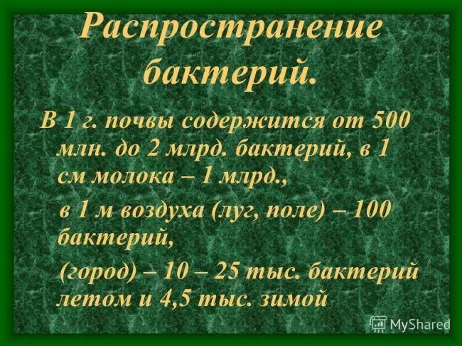 Урок биологии в 6 классе "распространение бактерий. значение бактерий в природе и жизни человека"