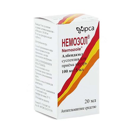 Инструкция по применению немозола для детей в суспензии и таблетках