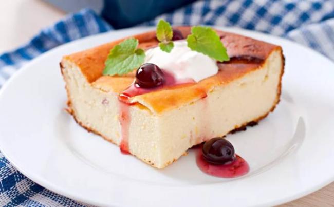 Диетическая творожная запеканка