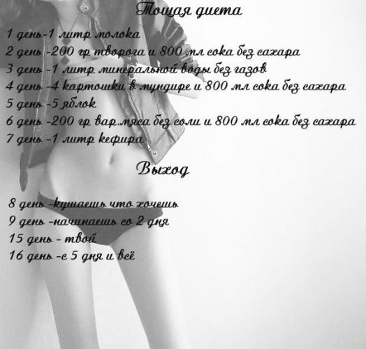 Диета до костей 7 дней отзывы